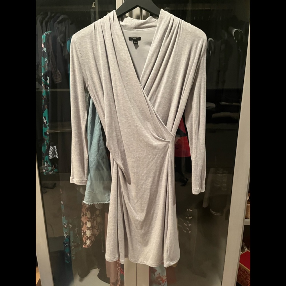 Ann Taylor gathered wrap mini dress - EUC!!!